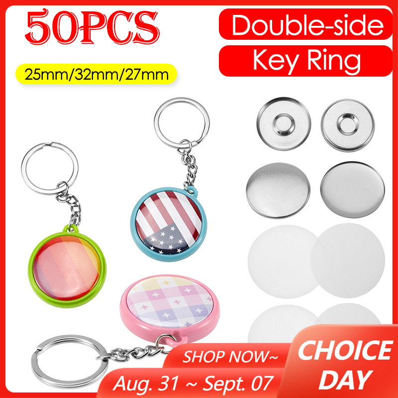 Button Badge Blank - 50pcs/Set 25mm 32mm 37mm Gantungan Kunci
